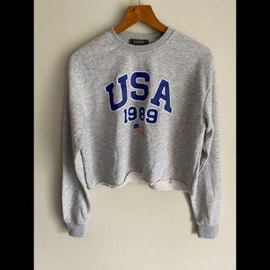 Primark Cropped USA Sweatshirt